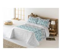 Colcha bouti liso para Verano y Entretiempo, 100% Poliester, Colcha Cubre Cama Fina, suava, con una Funda de Almohada