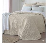 COLCHA BOUTI VERANO MARCA FUNDECO MOD. BRIANA Beige Bed 150cm