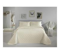 Pierre Cardin® Colcha cama 180 cm, 3 Pieza, 100 % poliéster, Gramaje 300 g/m², Tamaño funda de cojín 50 x 70 cm, Medidas Aproximado de la colcha 270 x 270 cm. Modelo Dots, Color Tierra