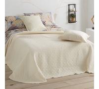 Colcha Verano Premium BURRITO BLANCO | Diseño Geométrico Elegante | Suave y Sin Plancha Beige Width from 180 to 200 cm