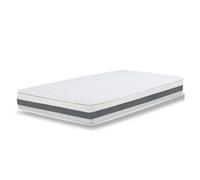 The White Stone Colchón 140 x 200 de Waterfoam Hipoalergénico | Altura 20 cm | Relleno de Guata y Revestimiento de Tejido 3D Transpirable, Antiácaros y Antihongos | Fabricado en Italia