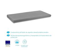 Colchón bebe cuna de viaje 120x60x5 azul - desenfundable, lavable y fácil de transportar