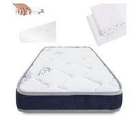 Colchon cuna viscoelastico, transpirable de doble cara con protector impermeable y sábanas de algodón. certificado oeko-tex y certipur - symphony