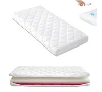 Colchón de Cuna Helios 120x60 cm, viscoelástico de firmeza Media-Firme, Color Blanco, desenfundable y Lavable con Funda Impermeable CoolDreams