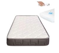 Colchón de minicuna bebé hr morfeo para minicunas de 80x50 + protector impermeable 100% algodón hipoalergénico, antibacteriano y antiácaros