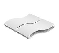 Colchón de muelles Bonnel medio 200 x 200 cm King Size | Blanco gris y negro, tejido 100% poliéster, lavable a 40 °C, cremallera extraíble, dos núcleos combinados, entrega en caja