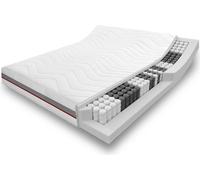 Colchón de muelles ensacados ergonómico de 7 zonas, modelo Sleezzz Premium, de 120 x 200 cm, con una altura de 23 cm y nivel de firmeza H2/H3
