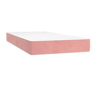 Colchón De Muelles Ensacados Firmeza Media Terciopelo Rosa 100x200x20 Cm Vidaxl