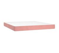 Colchón De Muelles Ensacados Firmeza Media Terciopelo Rosa 160x210x20 Cm Vidaxl