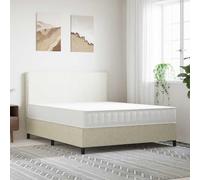 Colchón de muelles ensacados medio rígido 160 x 200 cm Super King | Tejido 100% poliéster, blanco y negro, 7 zonas de descanso, funda lavable a 40 °C, comprimido en caja