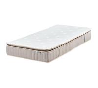 Colchón De Muelles Ensacados Y Látex Con Funda Extraíble De Poliéster Con Cremallera Blanco 7 Zonas Duro 90 X 200 Cm Daydream