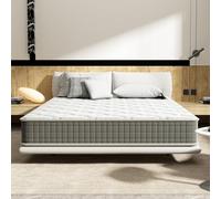 Colchón DEWINNER, 160 x 200 cm, grosor 30 cm – Colchón de espuma viscoelástica – 7 zonas – Firmeza media – Alivia los puntos de presión