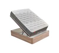 Colchón dreamlight 8k pikolin de muelles de hilo continuo normablock y canapé wengué 90x190cm