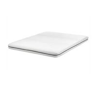 Colchón Individual Relleno De Espuma Poliéster Funda Extraíble Con Cremallera Blanco 140 X 200 Cm Enchant