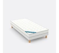 Colchón infantil de espuma con una densidad de 25 kg, soporte firme, sensación inicial mullida. Talla 90 x 190 cm. Color Blanco