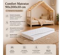 Colchón infantil y juvenil 90x200x10 cm para cama casita y cuna – Colchón de núcleo de espuma con protección contra la humedad | Zöllner x tiSsi®