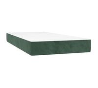 Colchón Muelles Ensacados Firmeza Media Terciopelo Verde Oscuro 100x210x20 Cm Vidaxl
