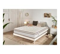 Colchón Muelles ensacados Hybrid - Ergonómico - Independecia de lechos - Transpirable - 30 CM - Blanco - 80X180 - Moonia White 160x200 cm