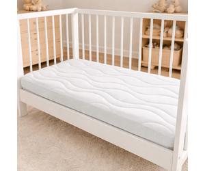 Colchón para Cuna y Maxicuna Naturals Dreams - Núcleo de Alta Densidad Infantil - Altura 12 cm, Firmeza Media - Ergonómico, Transpirable e Hipoalergénico - Medidas Disponibles 57x117/60x120x70x140 cm