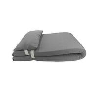 Colchón para tumbona con cojín 180x60x6 cm gris acomoda textil.