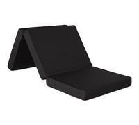 Colchón Plegable con Asa y Cierre - Espuma FIRMEZA MEDIA HR 30 kg/m3 + 3cm de Visco - Loneta Premium ENVÍO RÁPIDO 3 DÍAS HÁBILES Black 135 x 190 x 10cm