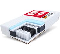 Colchones de muelles ensacados de 90x200 cm, con 7 zonas, firmeza H3/H4, 26 cm de grosor, con núcleo de coco y espuma de alta densidad (HR)