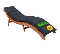 Detex Cojín para Tumbona Antracita 183x56x7 Almohada Reposacabeza Colchoneta para Sillón Acolchonada