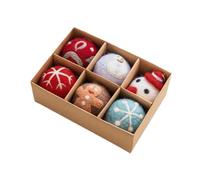 Colcolo 6 Piezas Adornos de Navidad Bolas Colgantes de Fieltro Decoración de Colgante Accesorios Material Resistente y Reutilizable Adecuado para, Pan de Jengibre, Individual