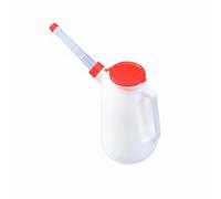 Colcolo Aceitera Medidora Aceitera Jarra Dosificadora Bidón de Aceite con Elongada Flexible y Tapa Enroscable Polietileno Grueso Graduaciones Visibles, 2L