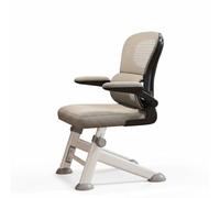 Colcolo Children Silla para Estudiar de Niños Ajustable con Respaldo Alto Asiento de Malla Brazos Abatibles y Bastidor Metálico Creada para Comodidad en, Gris, Marco Negro