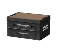 Colcolo Contenedor de Almacenamiento para Exterior Caja Plegable Baúl Apilable Organizador Portátil Se Colapsa a 7 Cm Tapa de, Negro Sólido, Caja De Camping Plegable Grande Con Cinco Aperturas