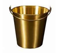 Colcolo Cubo de Acero Inoxidable Cubo Recipiente Vaso Taza con Acabado Moderno y Bordes Suaves Material Apto para Alimentos Apilable Adecuado para, Dorado, 1800ml