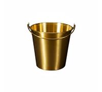 Colcolo Cubo de Acero Inoxidable Cubo Recipiente Vaso Taza con Acabado Moderno y Bordes Suaves Material Apto para Alimentos Apilable Adecuado para, Dorado, 1000ml