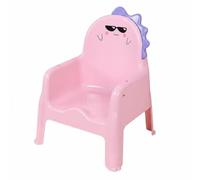 Colcolo de Comedor Silla para Niños Trona Infantil en PP con Apoyo Ergonómico Base Antideslizante Motivo de Dinosaurio Desmontable y Fácil de Mantener, Rosa, Sin Placa