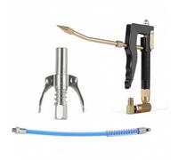 Colcolo de Grasa Montada Conjunto Tubería de, Pistola De Engrase Universal Forjada Engrosada + Boquilla Plana Con Abrazadera De Bloqueo + Manguera Flexible