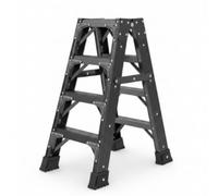 Colcolo Escalera Reforzada Plegable Escalera de, 4 Pasos, 1.2 Metros, Negro Avanzado, Engrosado Y Reforzado, Escalera De Tijera De 4 Pasos Y 1.2 Metros con Refuerzo Completo
