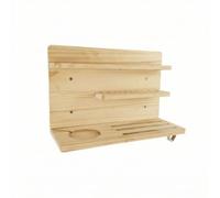 Colcolo Estante de Pared de Madera Estantería Repisa Organizador con Diseño Escalonado de Niveles Madera Maciza Montaje Seguro y Compacto Adecuado para