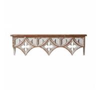 Colcolo Estante de Pared Vintage Repisa Soporte de Madera Maciza con Relieve Tallado y Estilo Rústico Montaje Mural para Paredes Estrechas Adecuado para Hogar Cafetería Oficina Decoración, 60 Cm