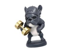 Colcolo Estatua de Perros de Fitness decoración de Escritorio decoración navideña figurita Decorativa Escultura de Animales para la Oficina Estante Escritorio, Levantando Las Pesas