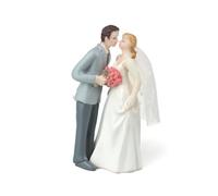 Colcolo Figuras Boda Escultura Muñeco Pastel de Resina Pulida y Pintura a Mano Adecuada para Tarta Mesa de Recepción con Caja 7x5x13.8cm