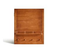 Colcolo Gancho de Pared con Tapa de Medidor Eléctrico Armario de Pared Cubierta de Panel Estante Integrado Oculta el Panel y Añade Orden con Ganchos, Madera De Cerezo - Vertical, Vertical