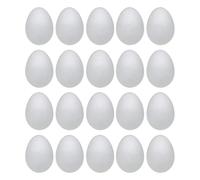 Colcolo Huevos de Pascua en de Espuma para Manualidades, Materiales para Pintar, para Actividades Escolares, Decoraciones DIY, Rellenos para cestas, 20 Piezas de 8 Cm