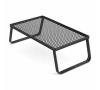 Colcolo Mesa Auxiliar Plegable Mesa Lateral Mesa Baja Mesa Portátil con Tablero Perforado Ligero y Marco Firme Uso Versátil y Compacto Adecuada para Sala, 60cm X 30cm X 28cm, Negro