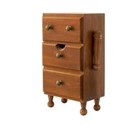 Colcolo Organizador Joyas con Patas Estable | corativo, Gabinete con Cajones, Mueble Auxiliar Oficina, para Dormitorio, Marrón, 3 Cajones