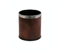 Colcolo Papelera Hogar Cubo Basura Contenedor Residuos Cesta Reciclaje con Diseño Sofisticado Doble Oculta Bolsa Apertura Amplia Material PET para Cocina, Negro Nogal