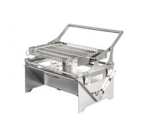 Colcolo Parrilla de Barbacoa Giratoria Portátil con Rejilla Rotatoria de Acero Inoxidable Plegable con Superficie para Asar Amplia y Cuerpo Rectangular