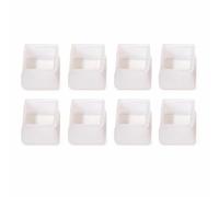 Colcolo Topes para Patas de Muebles Protectores Cubiertas Capuchones Fundas de Silicona Flexible con Fieltro Amortiguan Ruido y, Transparente, Cuadrado, Paquete de 8 Unidades