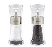 Cole & Mason H581780 Flip 180 Cromo Molinillos de Sal y Pimienta, Classic Inverta, Acrílico, 154mm, Caja de Regalo, Incluye 2 x Molinos