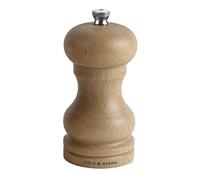Cole & Mason HA0425P Beech Capstan Molinillo de Sal, Madera Clara, Precision+/Molienda Ajustable, Madera de Haya Natural, 120mm, Incluye 1 x Molino