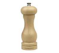 Cole & Mason HA0625P Beech Capstan Molinillo de Sal, Madera Clara, Precision+/Molienda Ajustable, Madera de Haya Natural, 165mm, Incluye 1 x Molino